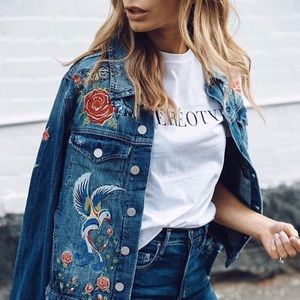 BlankNYC embroidered denim jacket